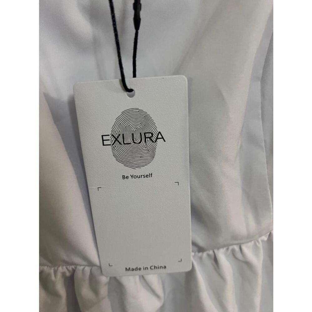 Women's Exlura Casual Mini Dress - White - M NWT boho style - Picture 4 of 8